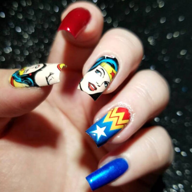 Wonder Woman Nail Decals image 1