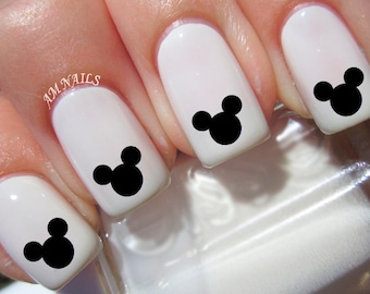 36 Mickey Mouse Ears Nail Decals - A1213