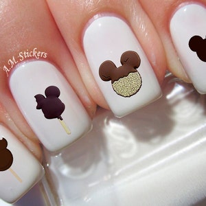 53 Mickey Ice Cream Nail Decals - A1230