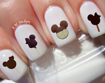 53 Mickey Ice Cream Nail Decals - A1230
