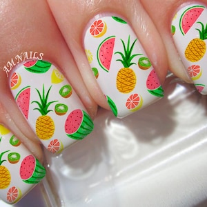 Fruit Watermelon Pineapple Kiwi Nail Decals - L1018