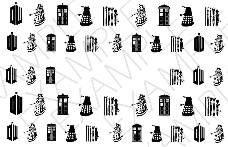 46 Doctor Who Nail Decals - A1243 image 2