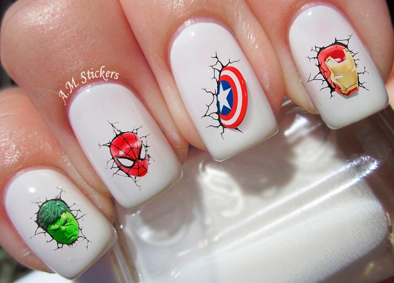 Heroes Nail Decals - A1065