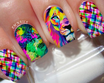 Lion Nail Decals - L1015