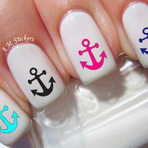 72 Anchor Nail Decals - A1287