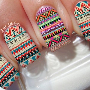 Aztec Print Nail Decals - L1101