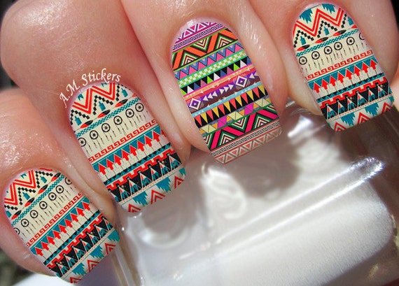 Aztec Print Nail Decals - L1101