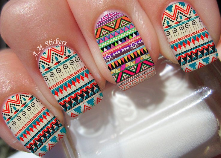 Aztec Print Nail Decals - L1101