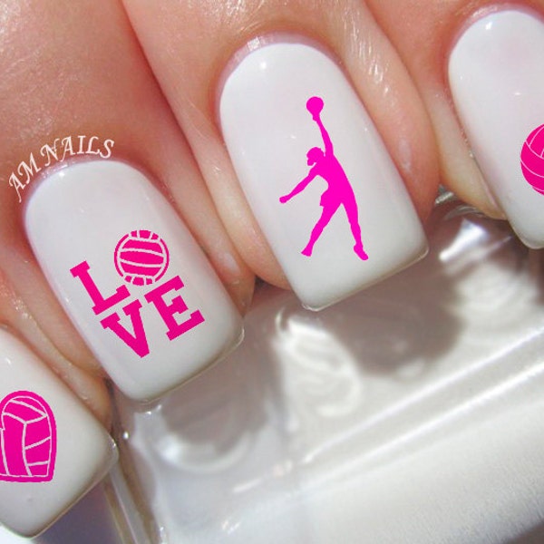 68 Volleyball Nail Decals - A1266