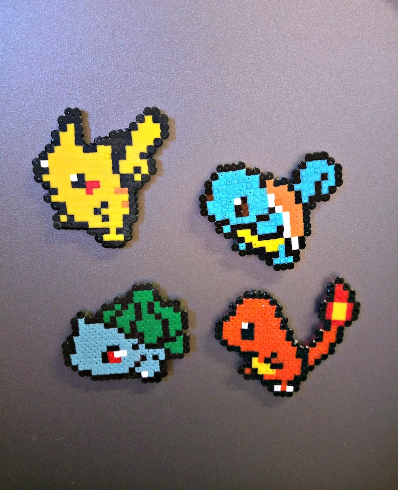 Pokemon Inspired Handmade Hama Bead Perler Bead Pixel Art Etsy