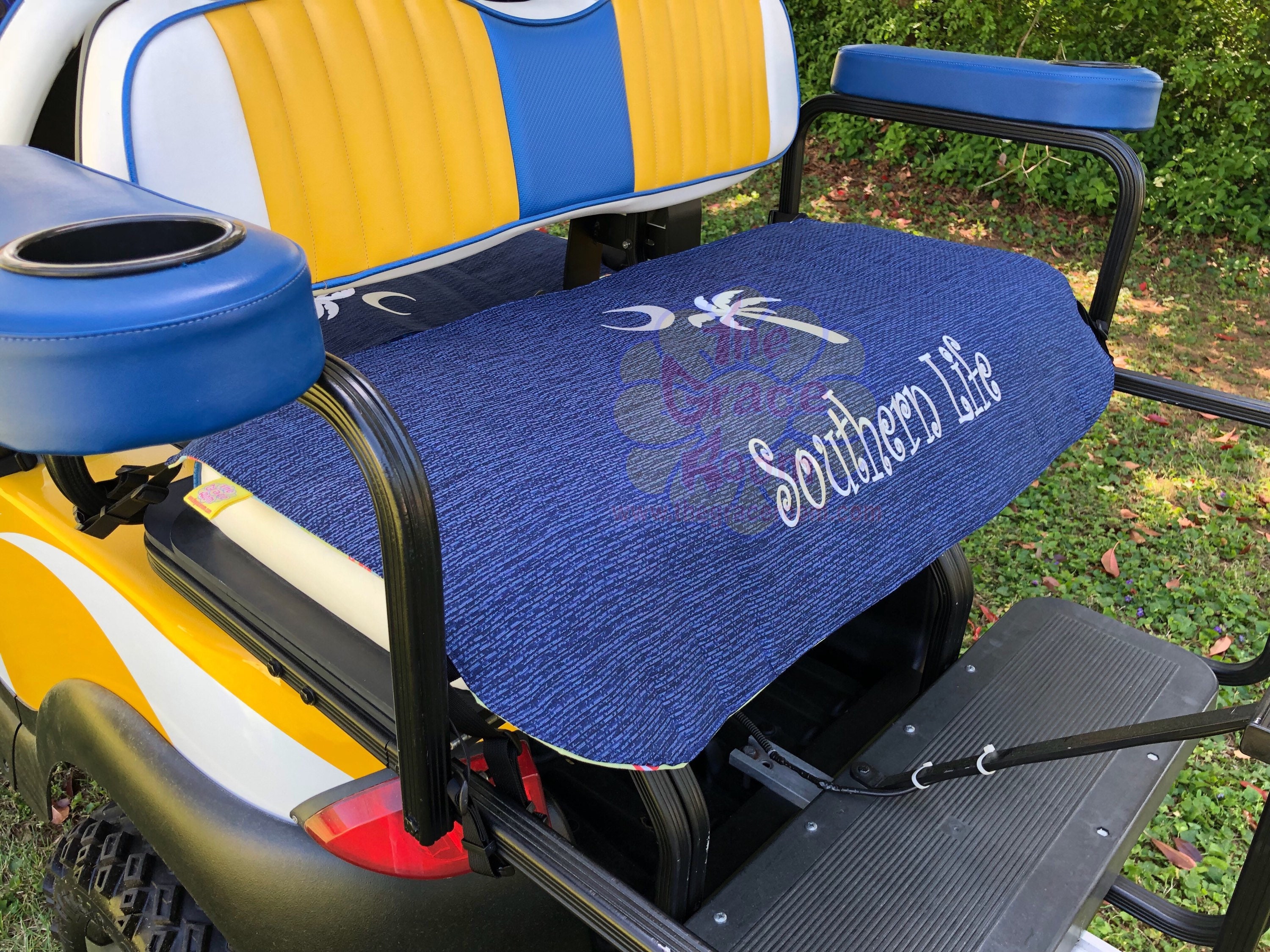 Personalized Golf Cart Seat Protective Cover for Back Seat