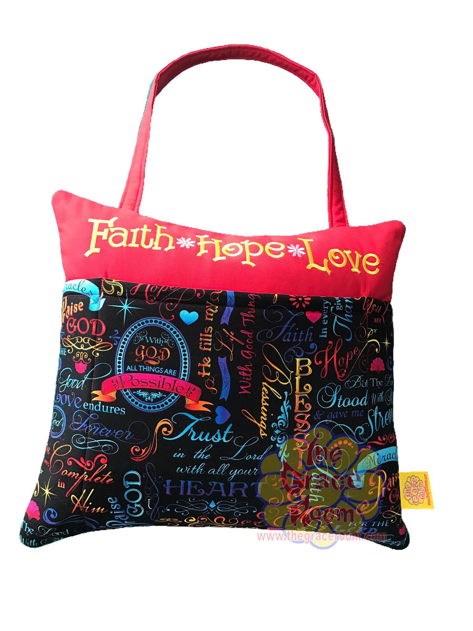 Inspirational Travel Pillow Tote With Padded Pocket And Handle