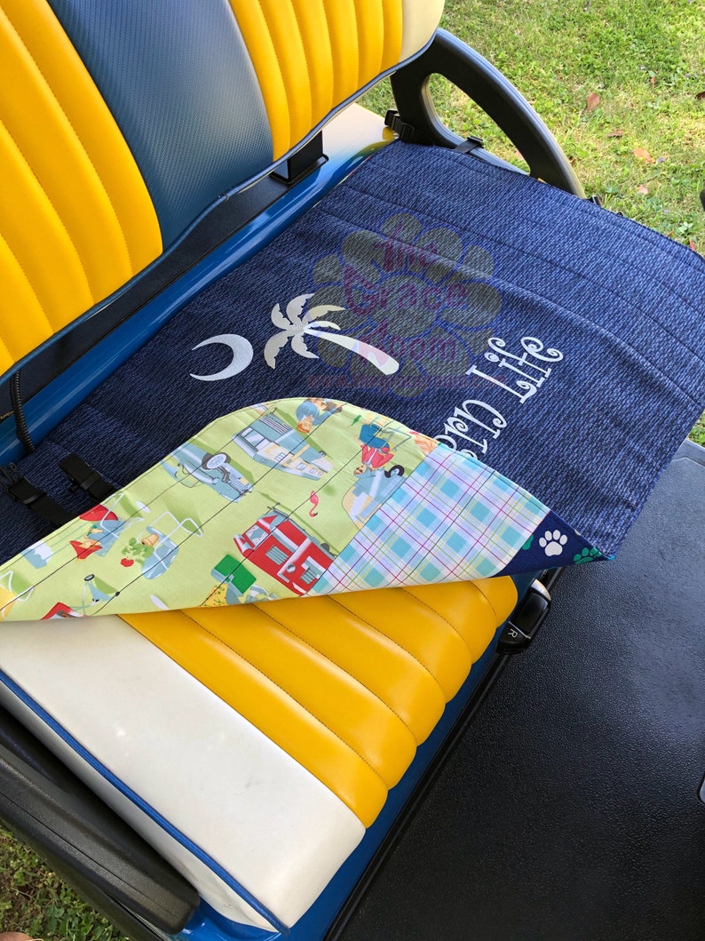 Pet Friendly Golf Cart Front Seat Reversible Protective Etsy