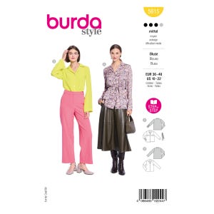 Patron de couture Burda Style n° 5615 - Chemisier - Revers cranté
