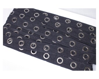 Haken- Und Ösenband Aus Baumwolle – 25 Mm Breit, Meterware Für Korsetts & Kleidung (weiß)