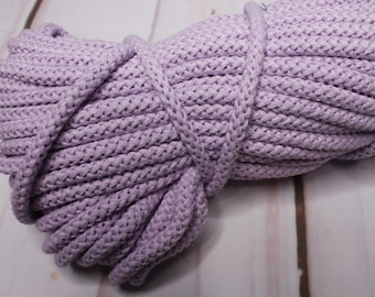 1.10EUR/meter, 3 m cotton cord 8 mm, lilac