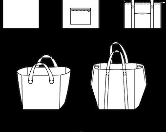 Shopper Vendita Cartamodelli Borse Shopper Portovunque BORSA Da Ombrello Riciclato! Cartamodello PDF - Foto 7