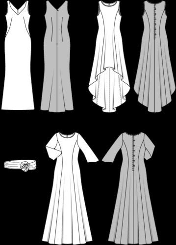 Burda Style Sewing Pattern - Dress - Evening Dress & Overdress - No. 6866