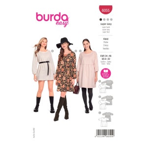 Burda Style sewing pattern no. 6055 - Dress with ruffled skirt