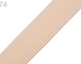 1.07EUR/m, 3m Gurtband, 30mm, beige, 74