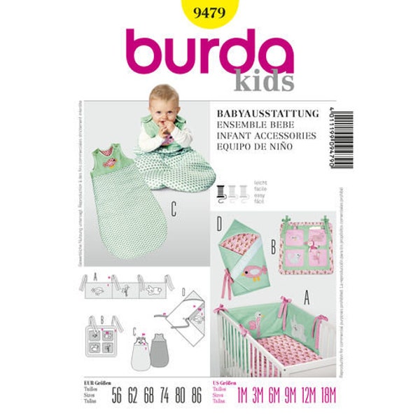 Burda Kids-Schnittmuster - Babyausstattung - 9479