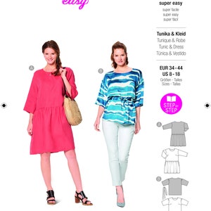 Burda Easy Sewing Pattern casual dress and tunic No.6139 image 1