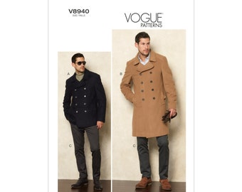 Vogue Sewing Pattern V8940 - Men's Coat - Men's Jacket - Trousers