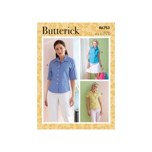 Butterick sewing pattern - B6753 - basic shirt, women&#39;s shirt, women&#39;s blouse