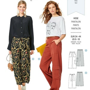 Burda Style sewing pattern - Pants - Wide shape - elastic at the back - No.6250