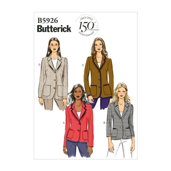Butterick Schnittmuster - B5926 - Jacken, Blazer