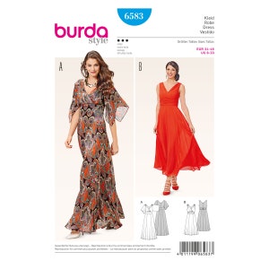 Burda Style Sewing Pattern - Dress - Evening Dresses - Empire Dresses - No. 6583