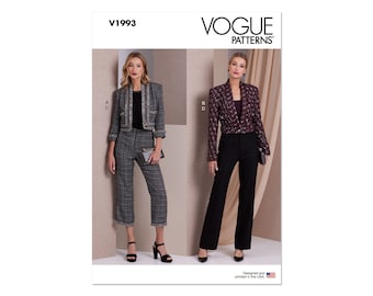 Vogue naaipatroon V1993 - slanke damesbroek en kort jasje