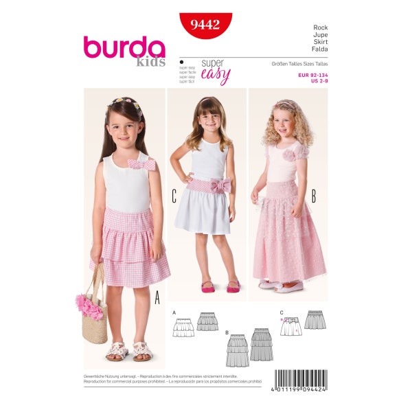 Burda Kids-Schnittmuster - Rock - 9442