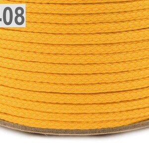 0.47EUR/ 1 m, 3 m polyester cord 4 mm, yellow, 1408
