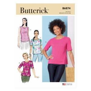Butterick sewing pattern - B6874 - Basic Shirt, women&#39;s shirt