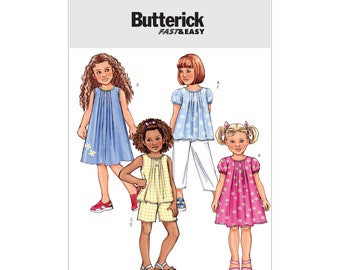 Butterick Schnittmuster - Kinder - B4176 - sommerliche Kombination aus Kleid, Bluse, Hose