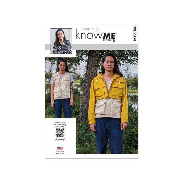 knowME sewing pattern - ME2064 - Men's vest and jacket