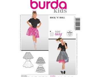 Burda Kids Sewing Pattern - Costume - Rock'n Roll Skirt - No.2809