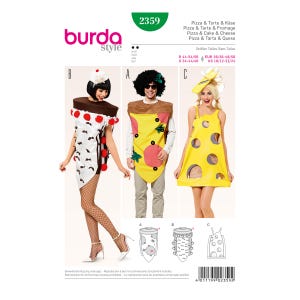Burda Style Sewing Pattern - Carnival - Pizza, Cake & Cheese Costume - No. 2359