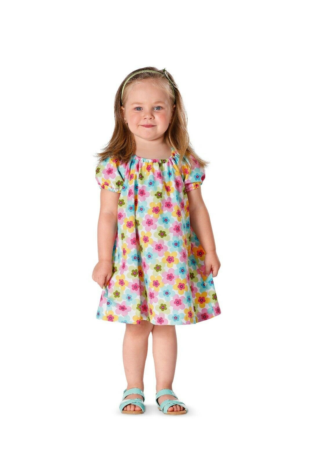 Burda Kids Set Cartamodello Per Ragazza – Vestito Con Fiocco E Camicetta In Seersucker, Taglie 110-140, Difficoltà Media