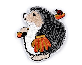 Iron, patch, ornament, appliqué - embroidered - hedgehog