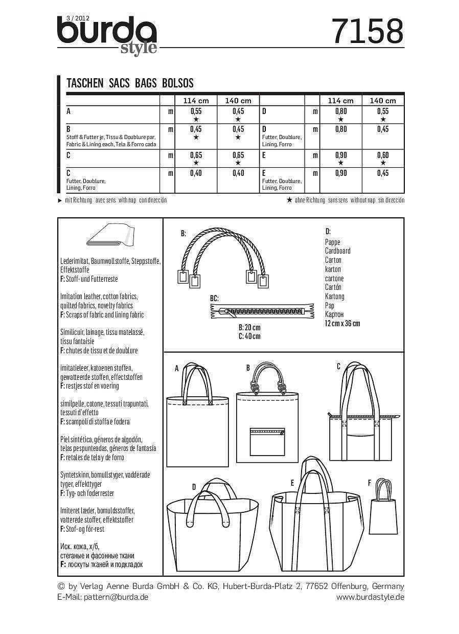 Tasche Resa Schnittmuster (E-Book) creaResa schöne Sachen
