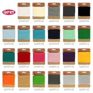 Fertigbündchen - Opry - Cuff - Bündchen - 6,5cm x 110cm - elastisch - Plisterkarte - uni, 10 - 18