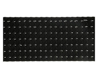 May include: Black elastic band with a repeating diamond pattern.