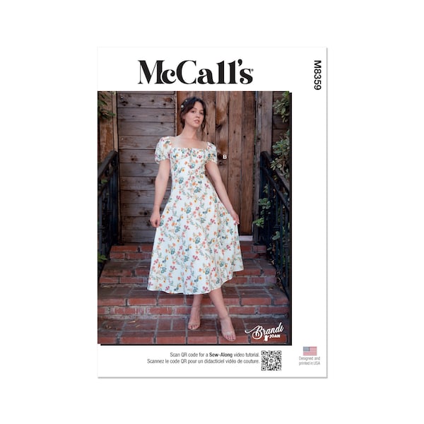 McCalls sewing pattern M8359 - playful, romantic summer dress