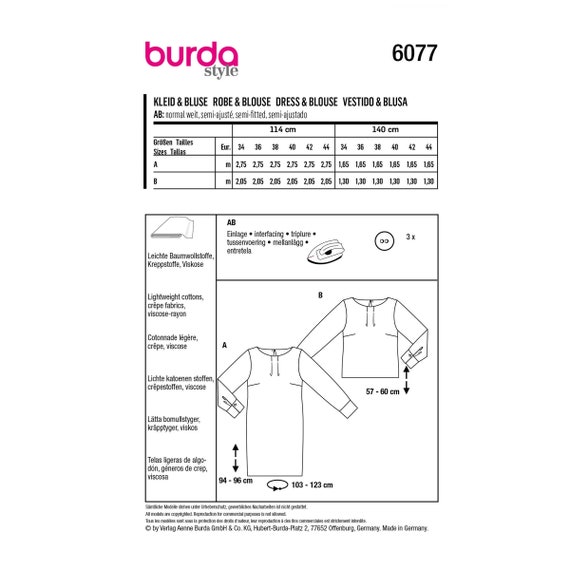 Cartamodelli Abiti Gratis Burda - Cartamodello Da Cucito 6236, Per Cucire Il Proprio Vestito Cartamodelli Vestiti Estivi Gratis