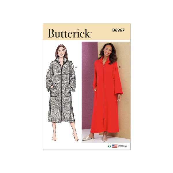 Patron de couture Butterick - B6967 - Peignoir, robe de chambre pour femme