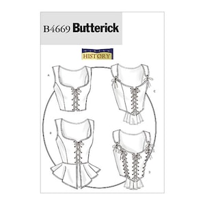 Butterick Sewing Pattern - History - B4669 - Corsage, bodice, historical garment