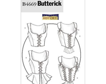 Butterick naaipatroon - Geschiedenis - B4669 - Corsage, lijfje, historisch kledingstuk