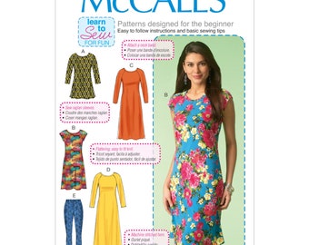 McCalls Sewing Pattern M7122 - Dress - Long Shirt - Legging